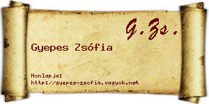 Gyepes Zsófia névjegykártya