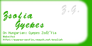 zsofia gyepes business card